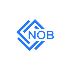 NOB technology letter logo design on white  background. NOB creative initials technology letter logo concept. NOB technology letter design.
