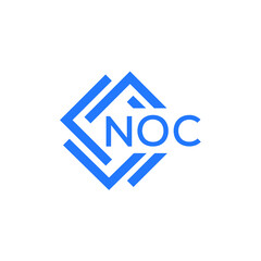 NOC technology letter logo design on white  background. NOC creative initials technology letter logo concept. NOC technology letter design.
