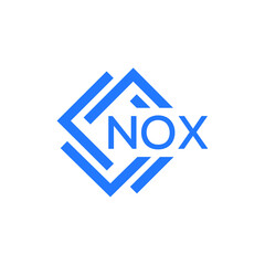 NOX technology letter logo design on white  background. NOX creative initials technology letter logo concept. NOX technology letter design.
