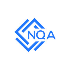 NQA technology letter logo design on white  background. NQA creative initials technology letter logo concept. NQA technology letter design.
