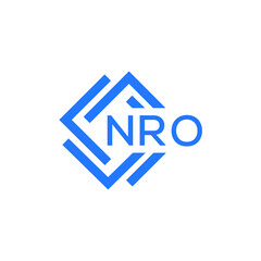 NRO technology letter logo design on white  background. NRO creative initials technology letter logo concept. NRO technology letter design.