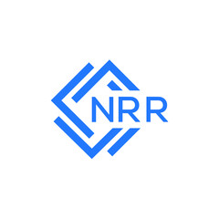 NRR technology letter logo design on white  background. NRR creative initials technology letter logo concept. NRR technology letter design.