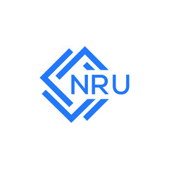 NRU technology letter logo design on white  background. NRU creative initials technology letter logo concept. NRU technology letter design.
