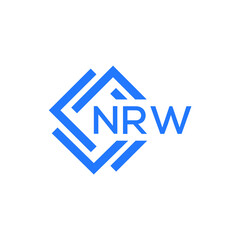 NRW technology letter logo design on white  background. NRW creative initials technology letter logo concept. NRW technology letter design.