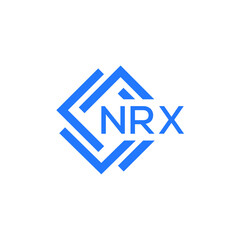 NRX technology letter logo design on white  background. NRX creative initials technology letter logo concept. NRX technology letter design.