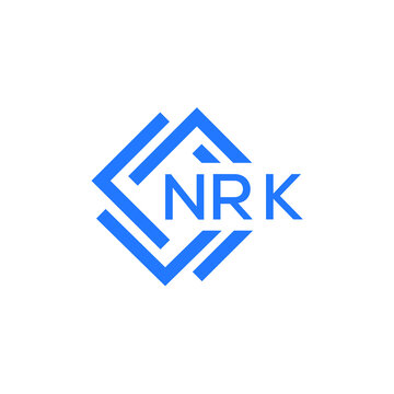 NRK technology letter logo design on white  background. NRK creative initials technology letter logo concept. NRK technology letter design.