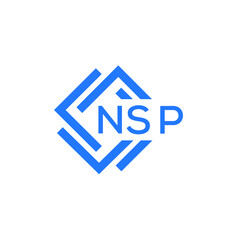 NSP technology letter logo design on white  background. NSP creative initials technology letter logo concept. NSP technology letter design.