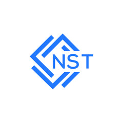 NST technology letter logo design on white  background. NST creative initials technology letter logo concept. NST technology letter design.