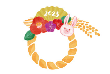 2023年　卯年　年賀状イラスト