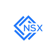 NSX technology letter logo design on white  background. NSX creative initials technology letter logo concept. NSX technology letter design.