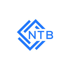 NTB technology letter logo design on white  background. NTB creative initials technology letter logo concept. NTB technology letter design.