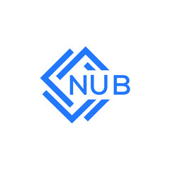 NUB technology letter logo design on white  background. NUB creative initials technology letter logo concept. NUB technology letter design.