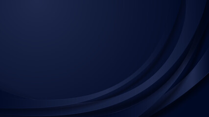 Abstract luxury template background blue curved lines shapes overlapping layers with lighting