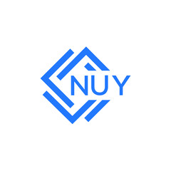 NUY technology letter logo design on white  background. NUY creative initials technology letter logo concept. NUY technology letter design.