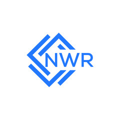 Obraz premium NWR technology letter logo design on white background. NWR creative initials technology letter logo concept. NWR technology letter design. 