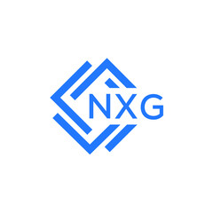 NXG technology letter logo design on white  background. NXG creative initials technology letter logo concept. NXG technology letter design.
