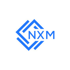 Fototapeta premium NXM technology letter logo design on white background. NXM creative initials technology letter logo concept. NXM technology letter design. 
