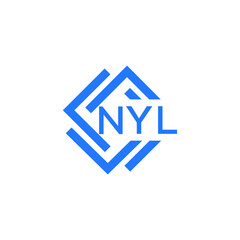 NYL technology letter logo design on white  background. NYL creative initials technology letter logo concept. NYL technology letter design.
