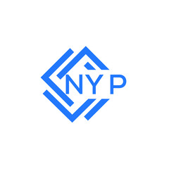 NYP technology letter logo design on white  background. NYP creative initials technology letter logo concept. NYP technology letter design.
