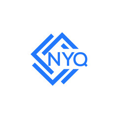 NYQ technology letter logo design on white  background. NYQ creative initials technology letter logo concept. NYQ technology letter design.
