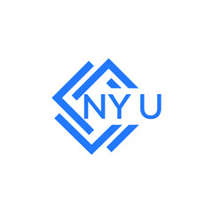 NYU technology letter logo design on white  background. NYU creative initials technology letter logo concept. NYU technology letter design.
