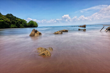 Blue atmosfer incredible view of the sea