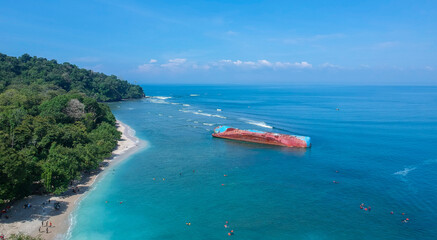 Blue atmosfer incredible view of the sea