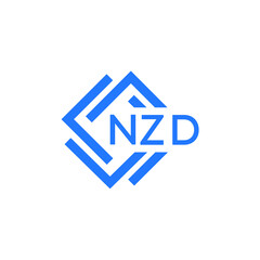 NZD technology letter logo design on white  background. NZD creative initials technology letter logo concept. NZD technology letter design.
