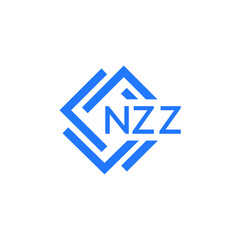 NZZ technology letter logo design on white  background. NZZ creative initials technology letter logo concept. NZZ technology letter design.
