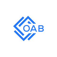 OAB technology letter logo design on white  background. OAB creative initials technology letter logo concept. OAB technology letter design.
