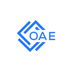 Obraz premium OAE technology letter logo design on white background. OAE creative initials technology letter logo concept. OAE technology letter design. 