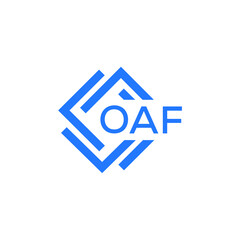 OAF technology letter logo design on white  background. OAF creative initials technology letter logo concept. OAF technology letter design.
