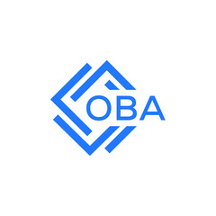 Obraz premium OBA technology letter logo design on white background. OBA creative initials technology letter logo concept. OBA technology letter design. 
