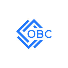 OBC technology letter logo design on white  background. OBC creative initials technology letter logo concept. OBC technology letter design.
