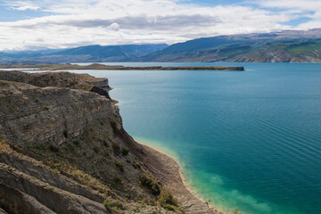 September day on the Sulak reservoir. The Republic of Dagestan. Russia