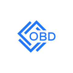 Obraz premium OBD technology letter logo design on white background. OBD creative initials technology letter logo concept. OBD technology letter design. 
