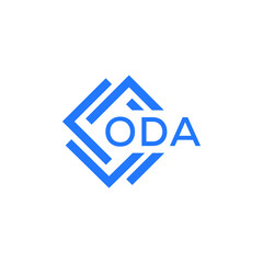 ODA technology letter logo design on white  background. ODA creative initials technology letter logo concept. ODA technology letter design.
