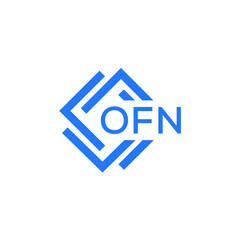 OFN technology letter logo design on white  background. OFN creative initials technology letter logo concept. OFN technology letter design.