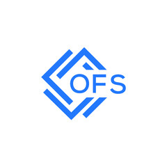 OFS technology letter logo design on white  background. OFS creative initials technology letter logo concept. OFS technology letter design.