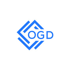 OGD technology letter logo design on white  background. OGD creative initials technology letter logo concept. OGD technology letter design.
