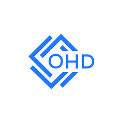 OHD technology letter logo design on white  background. OHD creative initials technology letter logo concept. OHD technology letter design.