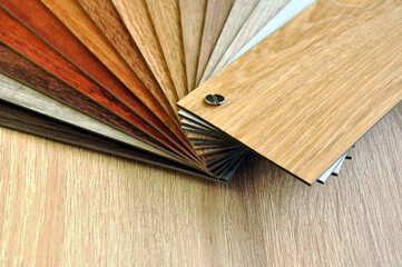 Obraz na płótnie Canvas Sample of Wood materials.