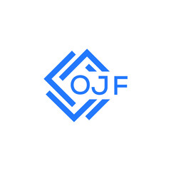 OJF technology letter logo design on white  background. OJF creative initials technology letter logo concept. OJF technology letter design.
