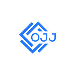 Obraz premium OJJ technology letter logo design on white background. OJJ creative initials technology letter logo concept. OJJ technology letter design. 