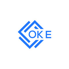 OKE technology letter logo design on white  background. OKE creative initials technology letter logo concept. OKE technology letter design.
