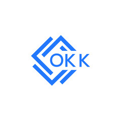 OKK technology letter logo design on white  background. OKK creative initials technology letter logo concept. OKK technology letter design.
