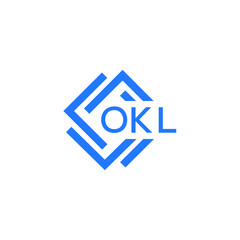 OKL technology letter logo design on white  background. OKL creative initials technology letter logo concept. OKL technology letter design.
