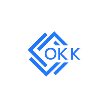 OKK technology letter logo design on white  background. OKK creative initials technology letter logo concept. OKK technology letter design.
