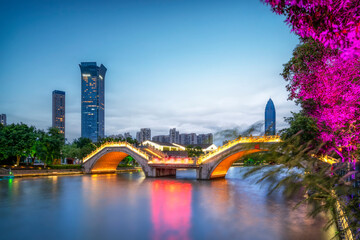 Wenzhou Impression Nantang Park city night view