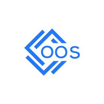 OOS technology letter logo design on white  background. OOS creative initials technology letter logo concept. OOS technology letter design.